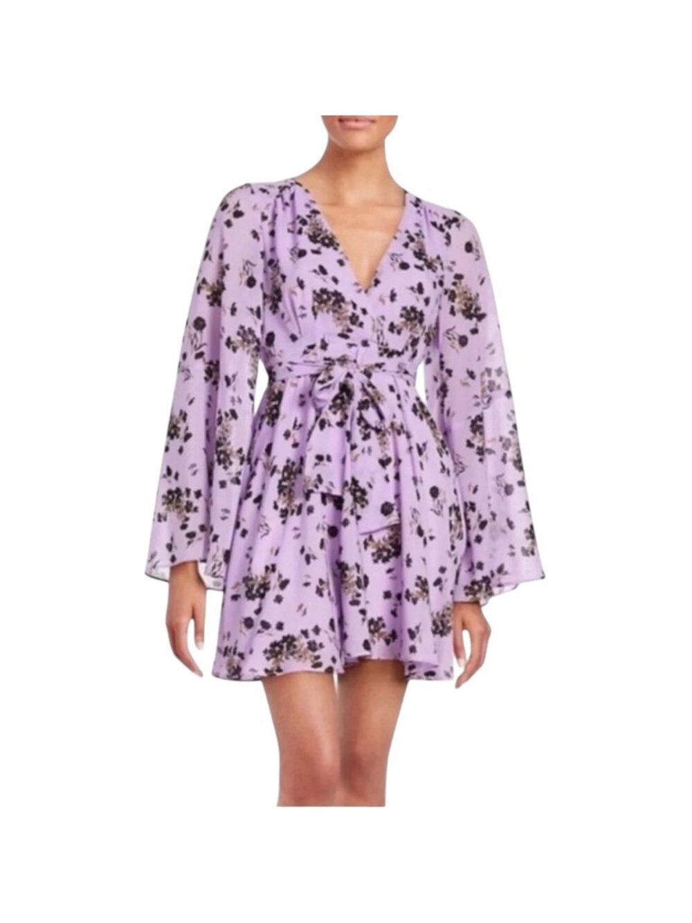 FREE PEOPLE Lilou Wisteria Chiffon Mini Dress - Size XS